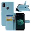 Litchi Skin Book Case for Xiaomi Mi A2 / Mi 6X - Light Blue